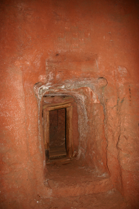doorway in west wall of church